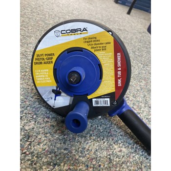 Pistol Grip Drum Auger - 1/4" x 25 Ft