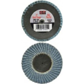 K-T Industries Mini Flap Disc, Zirconia - 3", 36 Grit