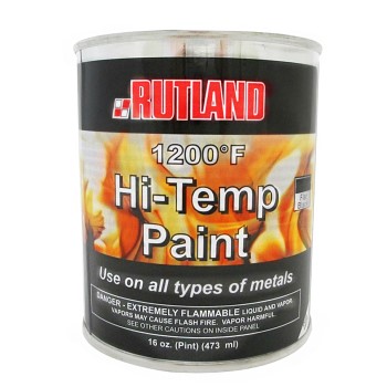  High Temperature 1200 Degree Stove & Grill Paint, Flat Black ~ 16 oz