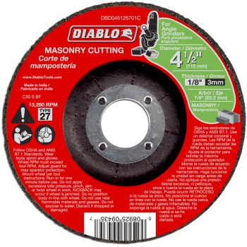 4.5" Masonry Cut Off Disc