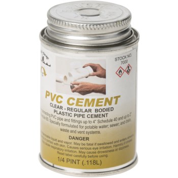 Black Swan Mfg 07000 4 Oz Clear Pvc Cement