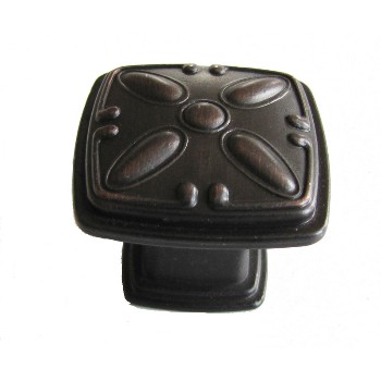 Square Knob, Oil Rub'd Bronze ~ 1-1/4"