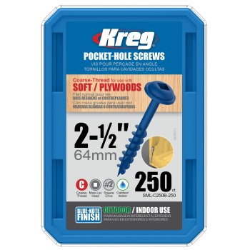 Blue-Kote Pocket Hole Screws - 2-1/2", 250pk