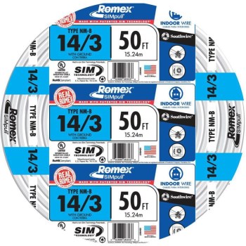 Southwire 63946822 14/3 Nm-B 50ft. Grnd N-M Wire