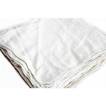 Reclaimed Textiles Co  500-6PK White Shop & Paint Towels, White ~ 13" x 14"