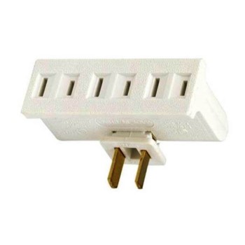 Leviton C24-69-W Swivel Triple Tap ~ 15A 125V