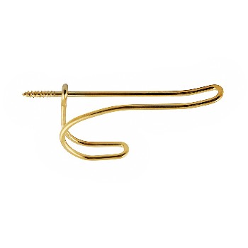 National 186866 Coat & Hat Hook, Wire  ~ Brass Finish