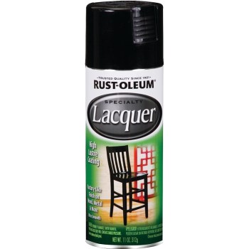Spray Lacquer  Gloss Black   11 oz