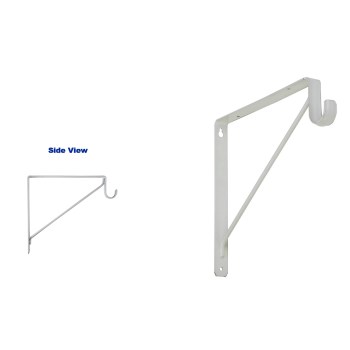 Shelf and Rod Bracket, White