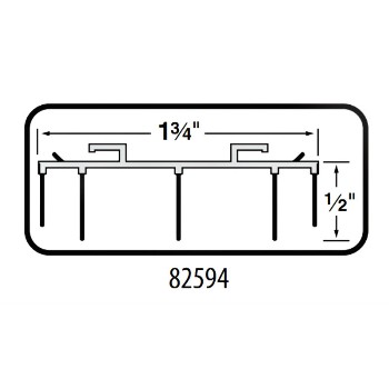 M-D Bldg Prods 82594 Vinyl Dual Durometer Type 350 Door Bottom, Beige ~ 35 13/16" 