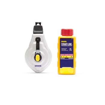 Irwin Strait-Line Mach 6 Aluminum Chalk Reel, Red - 100 Ft