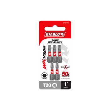 Torx Drive Bit  T20   1"  5pk