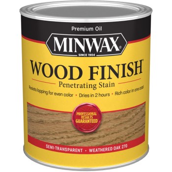 Minwax 70047 Semi-Transparent Wood Stain, Weathered Oak ~ Quart
