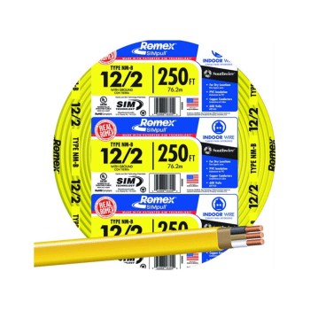 12/2 NM-B Solid Wire with Ground - 250 Ft