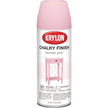 Krylon 4116 Chalky Finish Paint, Spray ~ Bonnet Pink