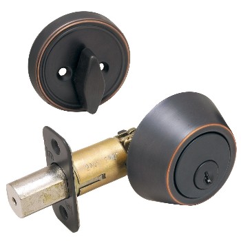 Hardware House/Locks 424630 Single Cylinder Deadbolt, Classic Bronze ~ KA3