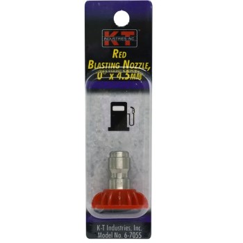 Pressure Washer Nozzle, 0 Degree Red - 4.5mm