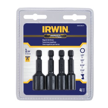 Irwin Impact Magnetic Nutsetter Set - 1/4", 5/16", 3/8", 7/16"