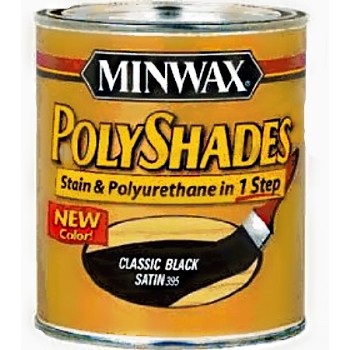 Minwax 21395 Polyshade - Classic Black Satin - Half Pint