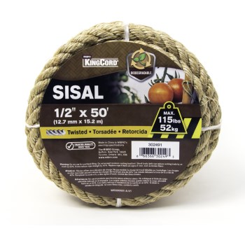 302491 1/2x50 Tw Sisal Rope