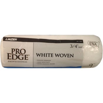Pro Edge Roller Cover, White Woven ~ 9" x 3/4" Nap