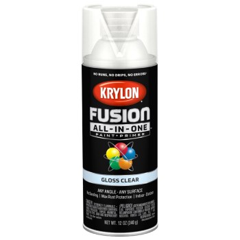 Krylon Fusion All-In-One Paint + Primer, Gloss Clear - 12 oz