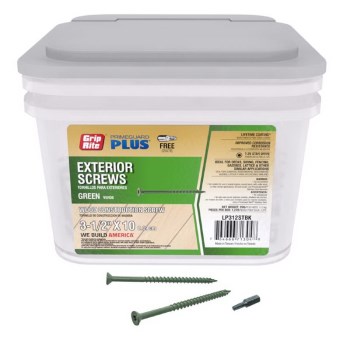 Grip-Rite Exterior Screw, Green - #10 x 3-1/2", 25 Lb