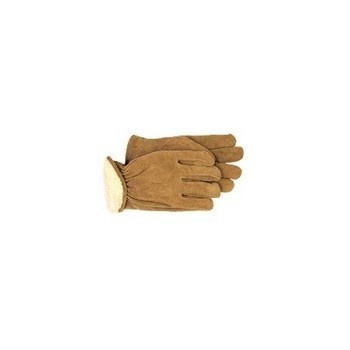 Split Leather Gloves - Pile Lined - Large