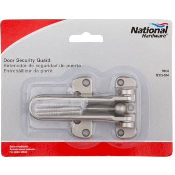 Door Security Guard, Satin Nickel Finish ~  7" x 2" x 6" 