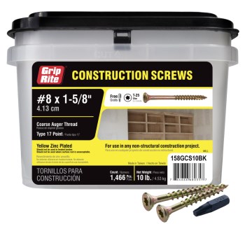 Prime Source #8 x 1-5/8" Gold Construction Screw (10 lb)