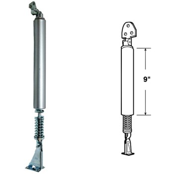 PrimeLine/SlideCo K5074 Medium - Heavy Duty Pneumatic Storm Door Closer w/Shock Spring,  Aluminum Finish  ~ 9" Barrel 