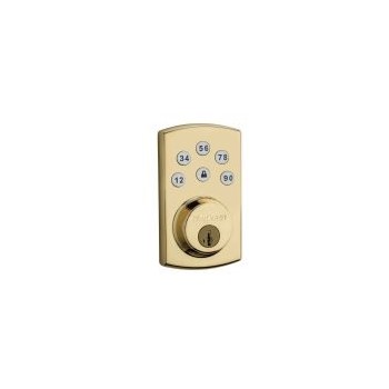 Powerbolt Touchpad Electronic Deadbolt ~ Polished Brass