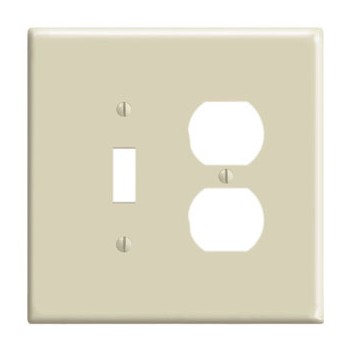 Toggle Switch and Duplex Outlet Combination Wall Plate ~ Ivory