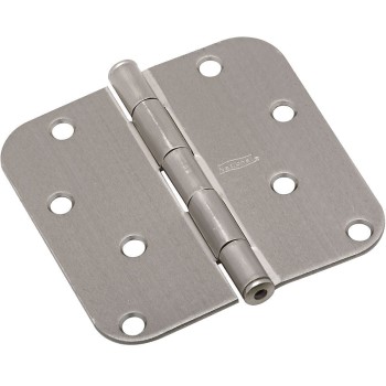 Door Hinge, Satin Nickel, 5/8" Raduis ~ 4" 