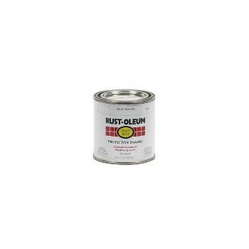 Rust-Oleum 7790730 Protective Enamel, Flat White ~ 1/2 Pint