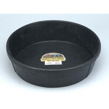DuraFlex Rubber Feed Pan, Black - 3 Gallon