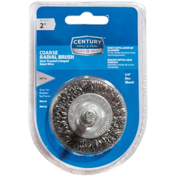 Century Drill &amp; Tool   76411 Drill Radial Coarse Wire Brush ~ 2"