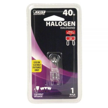 Bi-Pin Halogen Bulb, White ~ 120 V 40 W