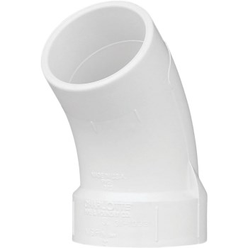 Charlotte Pipe PVC DWV 45-Degree Street Elbow - 2"