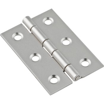 Decorative Broad Hinge, Satin Nickel ~ 2" x 1-3/8"