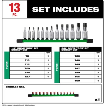 13pc Torx Set