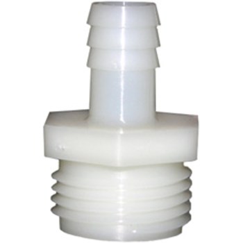 Larsen Nylon Barb x Male Hose Thread Adapter - 5/8" x 3/4" MHT
