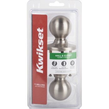 Kwikset 92001-518 Polo Passage Door Lockset ~ Satin Nickel