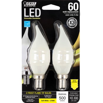 Feit Electric  BPCFF60/827/LED/2 Deco Bulb