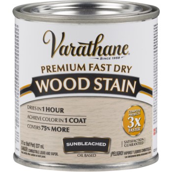 Rust-Oleum 262030 Varathane Premium Fast Dry Interior Wood Stain, Sunbleached ~  Half Pint 