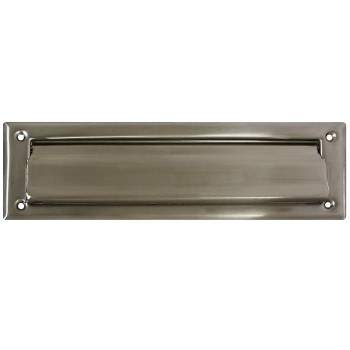 Solid Brass Mail Slot, Satin Nickel Finish ~ 2" x 11"