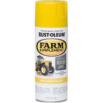 Farm & Implement Spray Paint, John Deere Yellow 12 oz