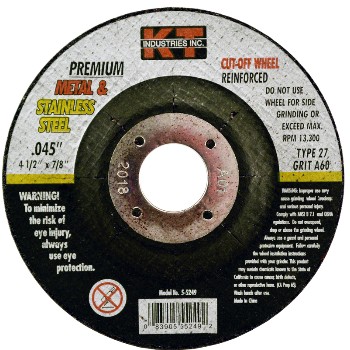 K-T Ind 5-5249 4.5in. X.045 Cut Off Wheel