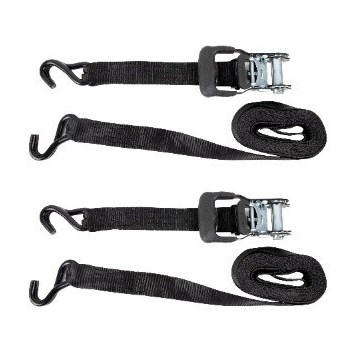 Ratchet Strap, S-Hook - 1-1/2" x 15 Ft, 2pk
