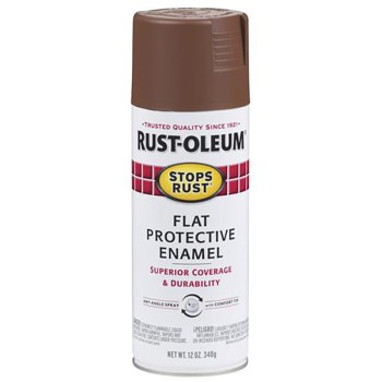 Protective Enamel Spray Paint, Flat Red Rock ~ 12 oz